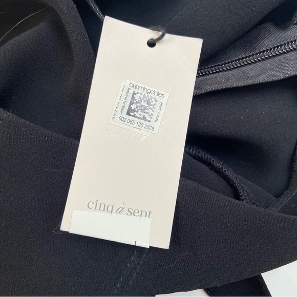 NWT Cinq à Sept Diana black pants with silver hardware - Picture 7 of 9